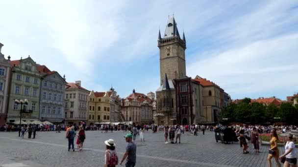 Altstädter Ring in Prag, Tschechische Republik — Stockvideo