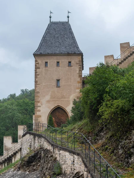 Torre Vorsilska al Castello di Karlstejn in Boemia, Repubblica Ceca — Foto Stock