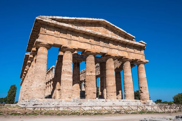 Second Temple Hera Paestum Formerly Known Temple Poseidon Neptune Ancient — Stock Photo, Image