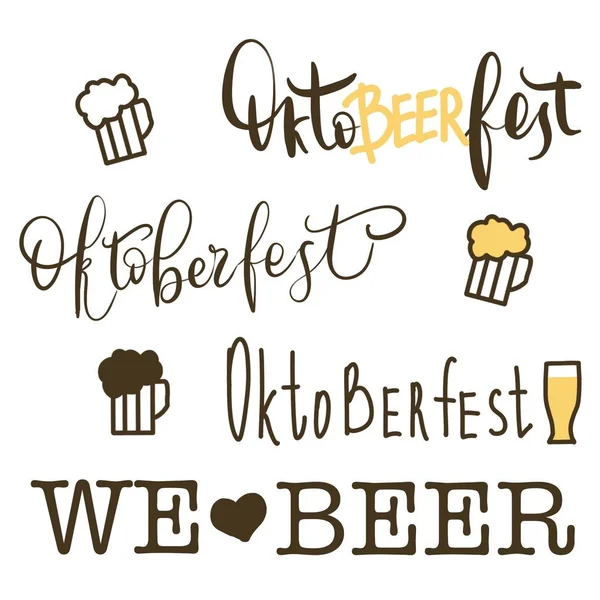啤酒节为德国著名的啤酒节写信。十月节日卡 — 图库照片