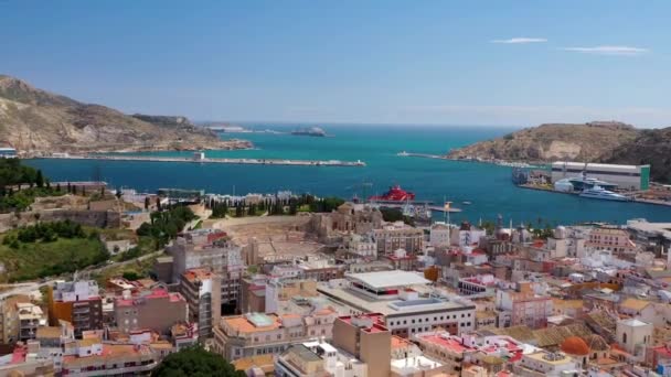 Cartagena Una Ciudad Española Una Importante Estación Naval Situada Región — Vídeo de stock