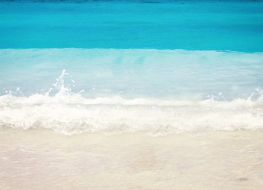 Deniz ve kum ile yaz arka plan. Tropikal peyzaj