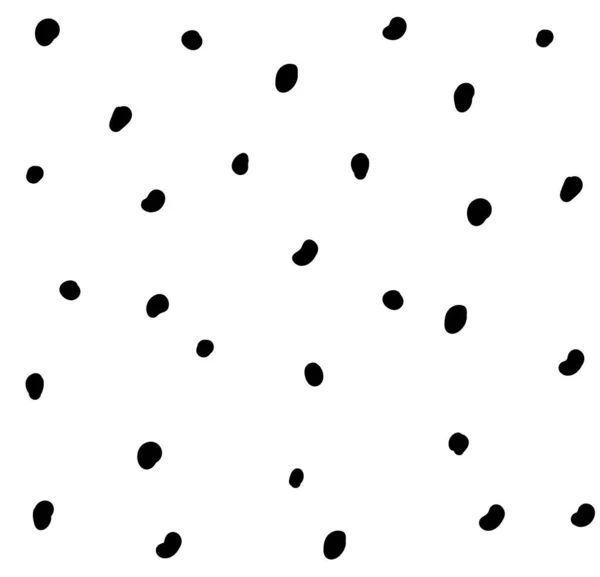 Padrão com pontos pretos no fundo branco. Ilustração moderna vetorial — Vetor de Stock