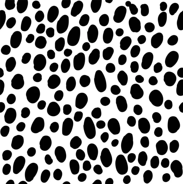 Texture sans couture de peau d'animal noir et blanc — Image vectorielle