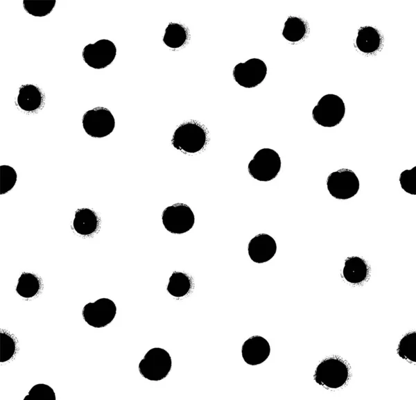 Muster mit schwarzen Punkten auf weißem Hintergrund. Vektormoderne Illustration — Stockvektor