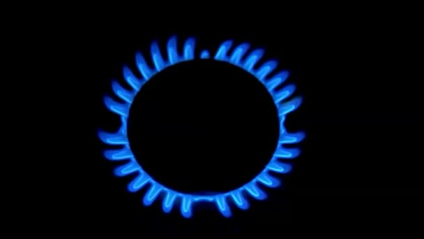 Gas burning from a kitchen gas stove in slow motion — Stock Footage Gas Burning Kitchen Gas Stove Slow Motion Stock Footage