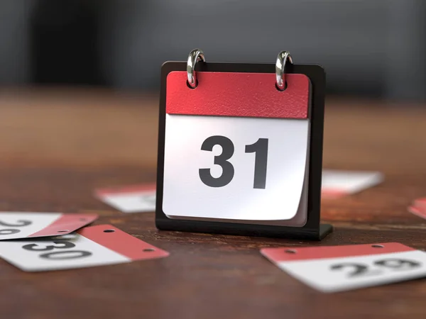 Takvim sayfaları, 3d render, kavramsal görüntü.