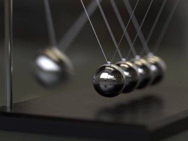 Balancing Balls Newton's Cradle, 3d rendering,conceptual image. clipart
