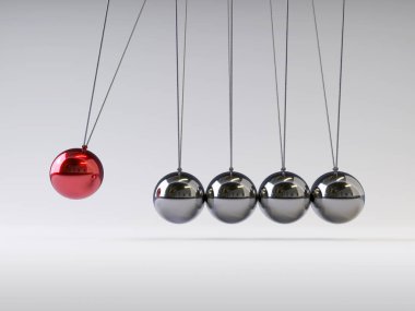 Balancing Balls Newton's Cradle, 3d rendering,conceptual image. clipart