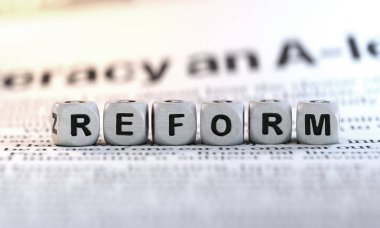 Reform concept.3d işleme, kavramsal görüntü.