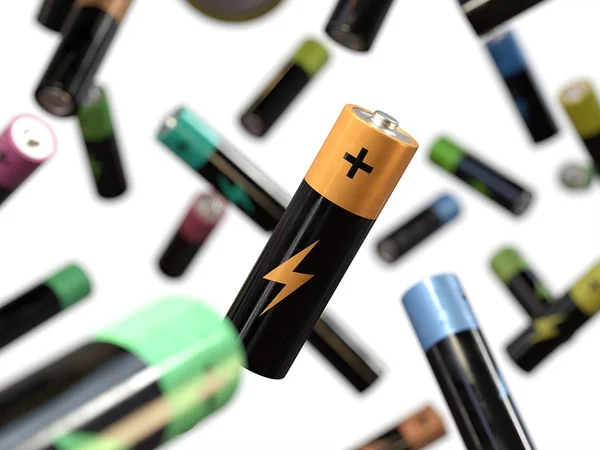 Pil concept.3d işleme, kavramsal görüntü.