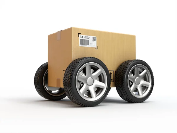 Nakliye ve lojistik üzerinde beyaz, 3d render, kavramsal görüntü izole kavramı.