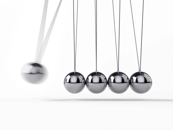 Balancing Balls Newton Cradle Rendering Konzeptionelles Bild — Stockfoto