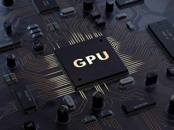 Graphics Processing Unit Concept Rendering Conceptuele Image — Stockfoto