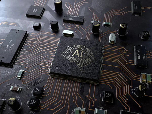 AI, yapay zeka, 3d render, kavramsal görüntü.