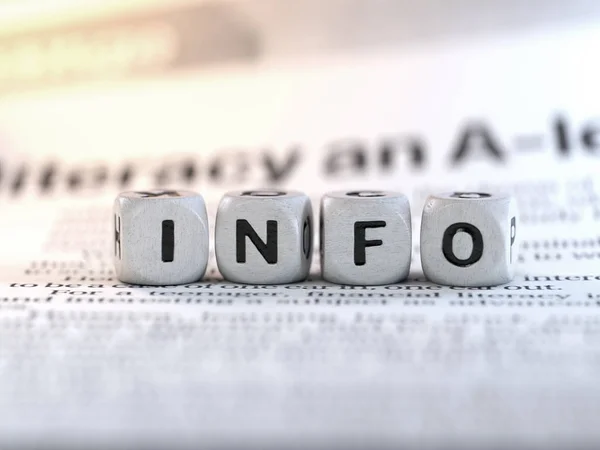 Bilgi sembolü, bilgi kavramı, 3d render, kavramsal görüntü.