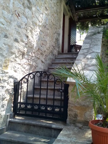 Escadaria Cidade Velha Budva Montenegro — Fotografia de Stock
