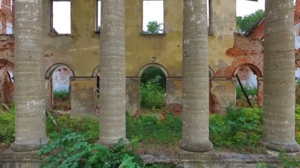 Ancient Architectural Monuments Destroyed Long Time Turning Ruins — Stock Video