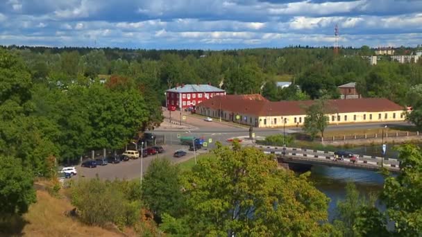 Hermoso Paisaje Ciudad Más Europea Rusia Una Soleada Tarde Verano — Vídeos de Stock