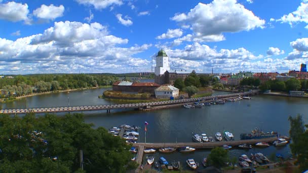 Bela Paisagem Cidade Mais Europeia Rússia Uma Tarde Ensolarada Verão — Vídeo de Stock