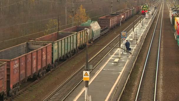 Vida Cotidiana Industria Ferroviaria Rusa — Vídeo de stock