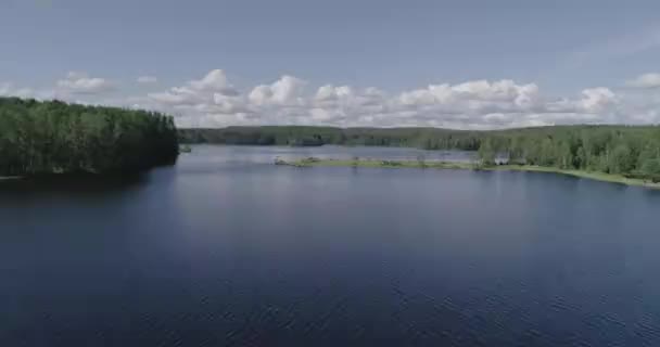 Ryska Landskap Vacker Utsikt Över Sommarlandskap Tas Med Quadrocopter Sommardag — Stockvideo