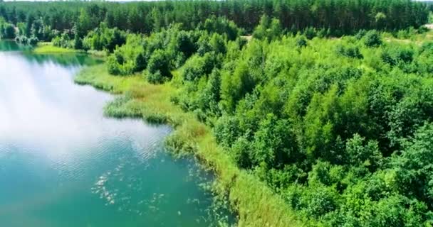 Orosz Táj Gyönyörű Kilátás Nyílik Tiszta Víz Eredményeként Kialakult Bányászat — Stock videók