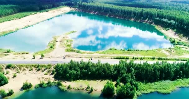 Paysage Russe Belle Vue Sur Les Eaux Claires Lac Formé — Video