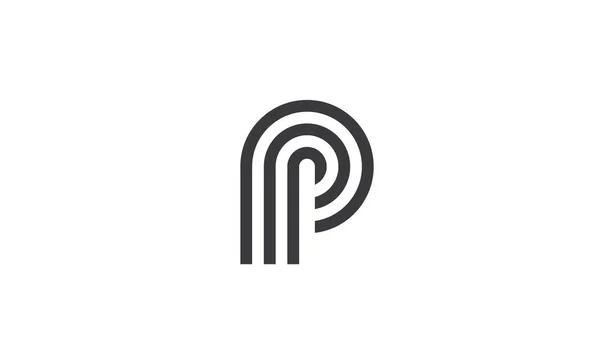 Bir basit ve profesyonel P harfi monogram.