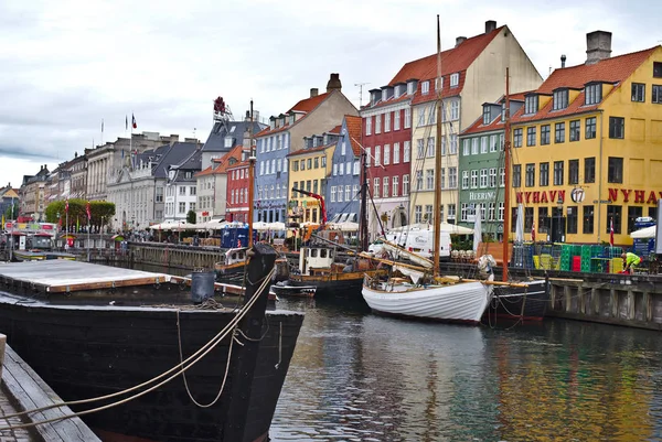 Copenhague Dinamarca Agosto 2018 Nyhavn Distrito Costero Copenhague Dinamarca Hoy — Foto de Stock