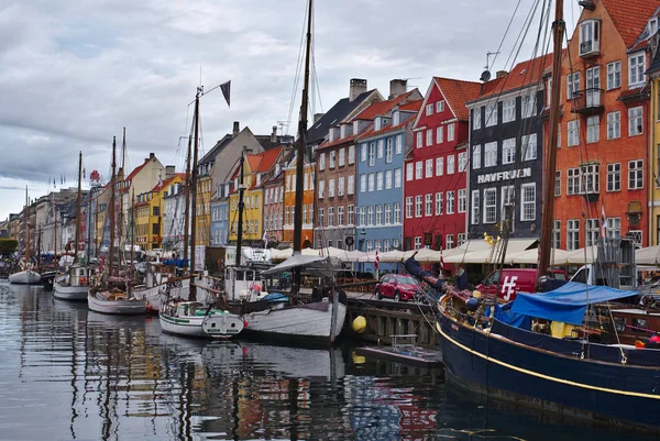 Copenhague Dinamarca Agosto 2018 Nyhavn Distrito Costero Copenhague Dinamarca Hoy — Foto de Stock