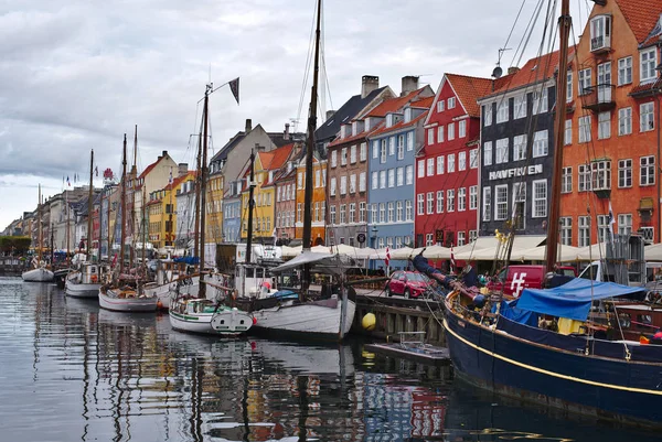 Copenhague Dinamarca Agosto 2018 Nyhavn Distrito Costero Copenhague Dinamarca Hoy — Foto de Stock