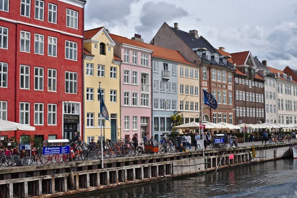 Κοπεγχάγη Δανία Αύγουστος 2018 Nyhavn Είναι Μια Παραθαλάσσια Περιοχή Στην — Φωτογραφία Αρχείου