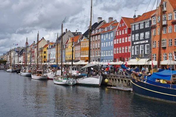 Copenhague Dinamarca Agosto 2018 Nyhavn Distrito Costero Copenhague Dinamarca Hoy — Foto de Stock