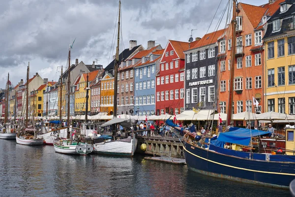 Copenhague Dinamarca Agosto 2018 Nyhavn Distrito Costero Copenhague Dinamarca Hoy — Foto de Stock