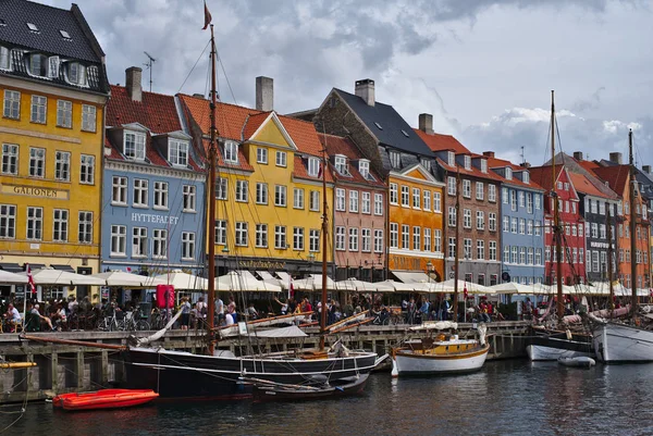 Copenhague Dinamarca Agosto 2018 Nyhavn Distrito Costero Copenhague Dinamarca Hoy — Foto de Stock