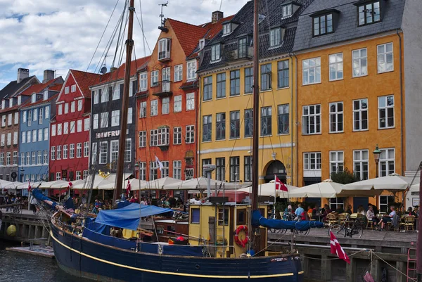 Copenhague Dinamarca Agosto 2018 Nyhavn Distrito Costero Copenhague Dinamarca Hoy — Foto de Stock