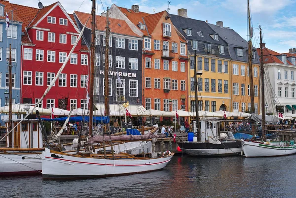 Copenhague Dinamarca Agosto 2018 Nyhavn Distrito Costero Copenhague Dinamarca Hoy — Foto de Stock