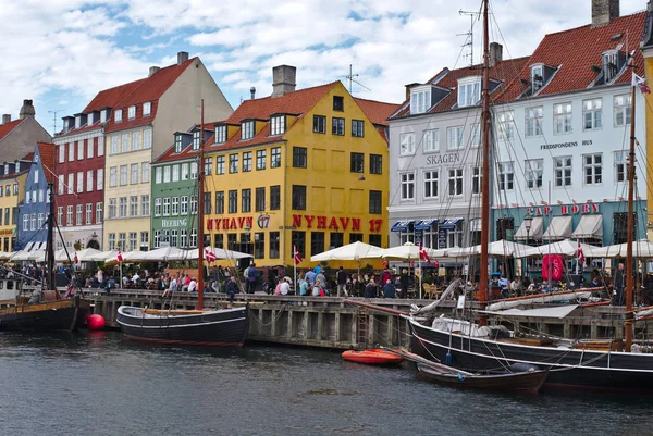 Copenhague Dinamarca Agosto 2018 Nyhavn Distrito Costero Copenhague Dinamarca Hoy — Foto de Stock