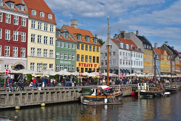 Copenhague Dinamarca Agosto 2018 Nyhavn Distrito Costero Copenhague Dinamarca Hoy — Foto de Stock