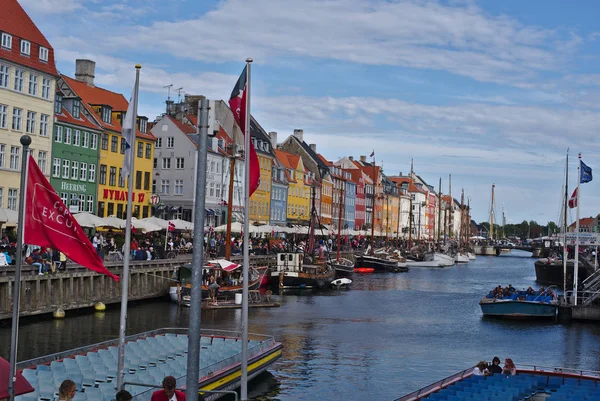 Copenhague Dinamarca Agosto 2018 Nyhavn Distrito Costero Copenhague Dinamarca Hoy — Foto de Stock