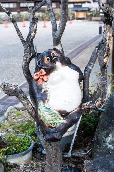 Tanuki Shirakawa-gitmek Japonya.