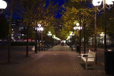 Geceleri sokakta yürürken