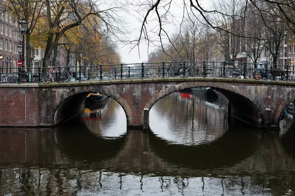 Amsterdam kanalları kış aylarında