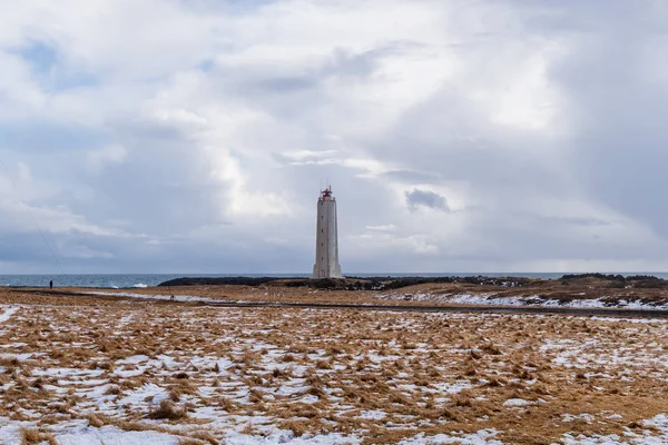 Исландский маяк в Исландии — стоковое фото