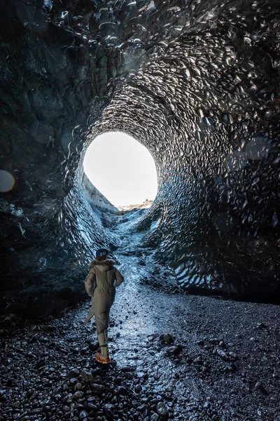 Isländische Eishöhle in Island — Stockfoto