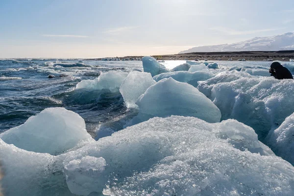 Ghiacciaio di ghiaccio a Diamond Beach — Foto Stock