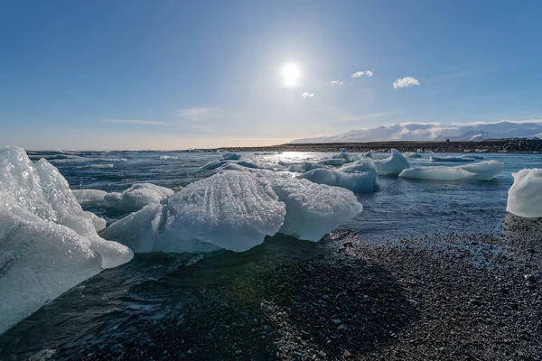 Ghiacciaio di ghiaccio a Diamond Beach — Foto Stock