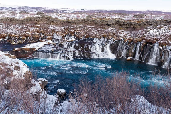 Καταρράκτης hraunfossar στην Ισλανδία — Φωτογραφία Αρχείου