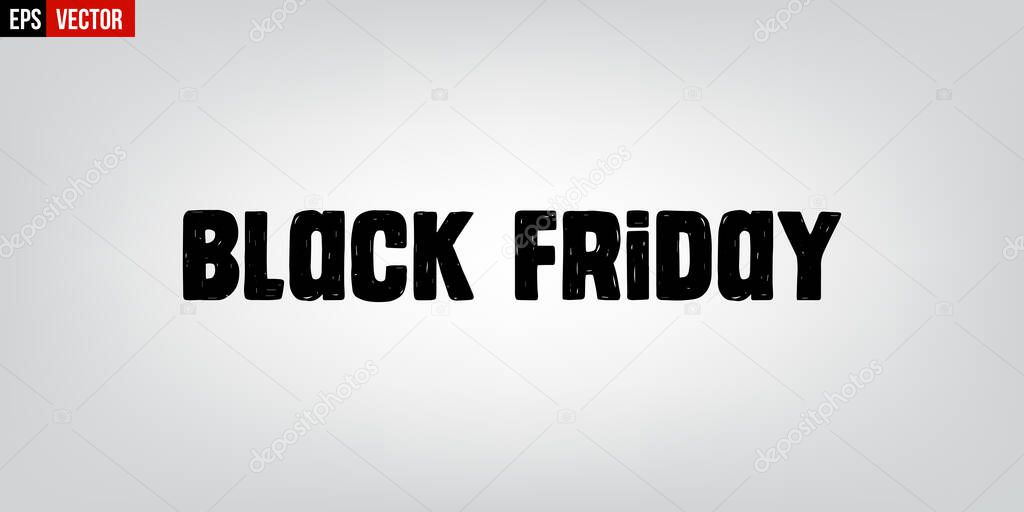 Black Friday typography on grey background
